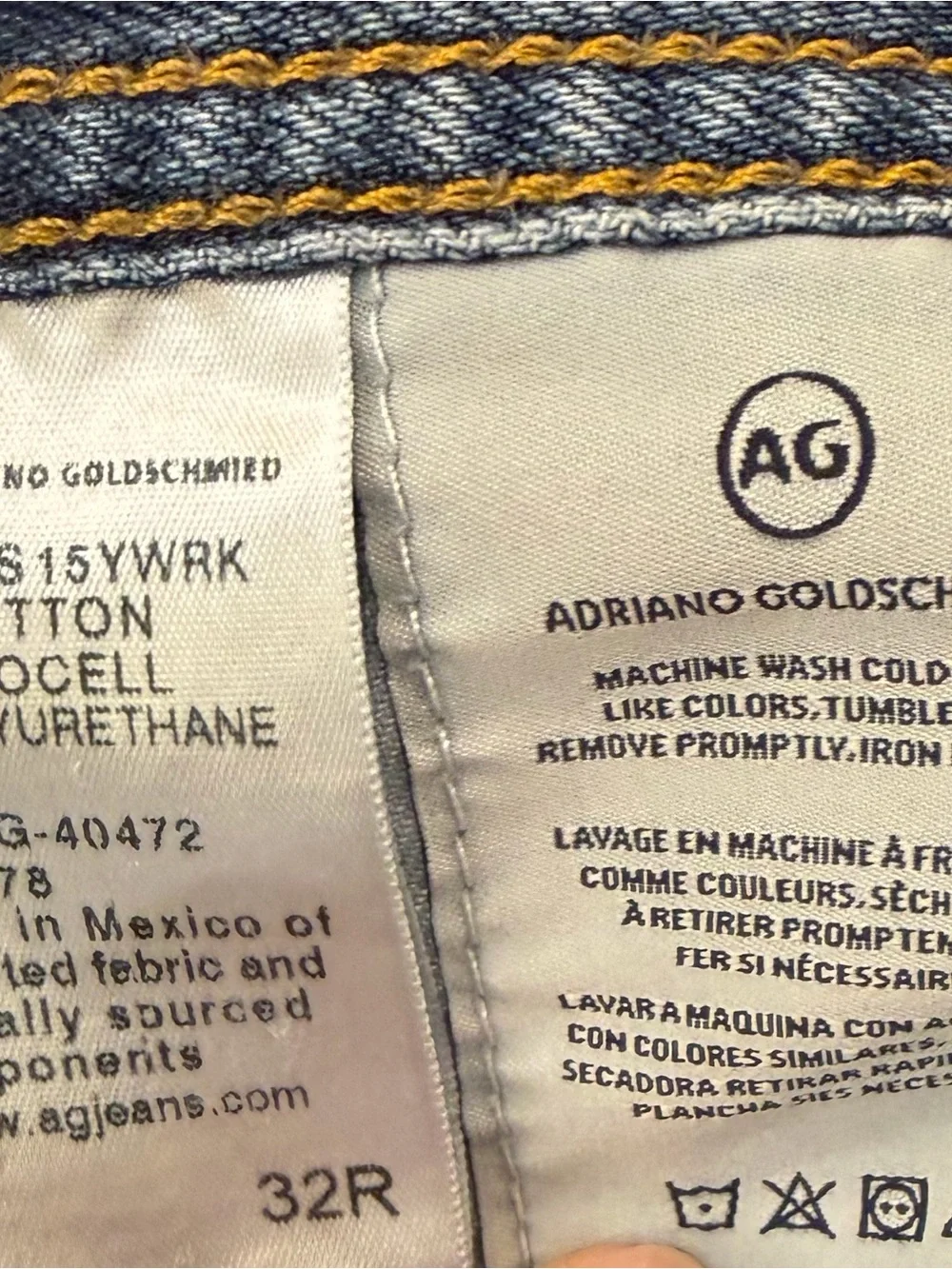 AG Jeans Adriano Goldschmied Everett Slim Straight Men's Jeans 32R Blue